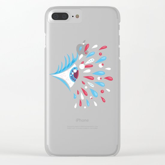 Psychedelic eye Clear iPhone Case