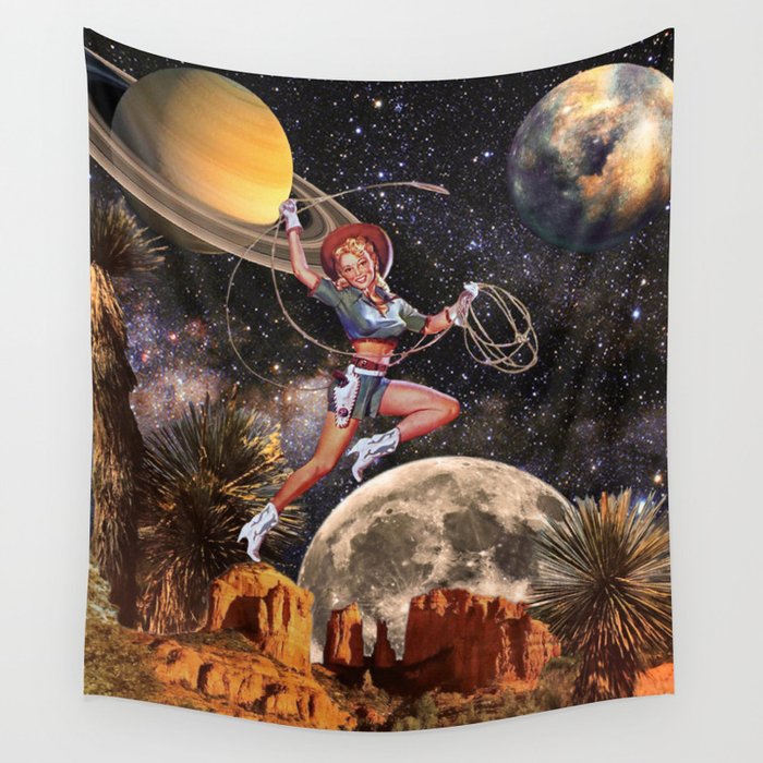 Space Cowgirl Wall Tapestry
