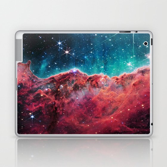 Cosmic Cliffs Carina Nebula Coral Pink Turquoise Laptop & iPad Skin