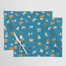 Japanese toys in blue Placemat