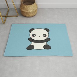 Kawai Cute Hugging Panda Rug | Adorable, Chibipanda, Baby, Chibi, Painting, Whimsical, Cutepanda, Kawaiipanda, Digital, Funnypanda 