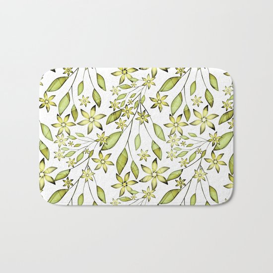 delicate floral pattern. Bath Mat