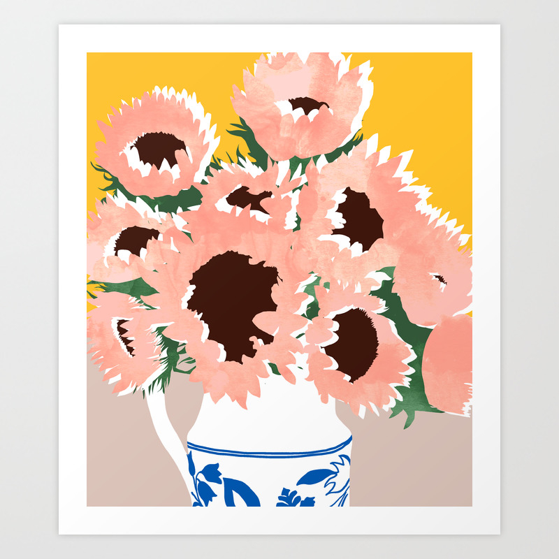 Sunshine On A Cloudy Day Painting Botanical Art Print By 83oranges Society6