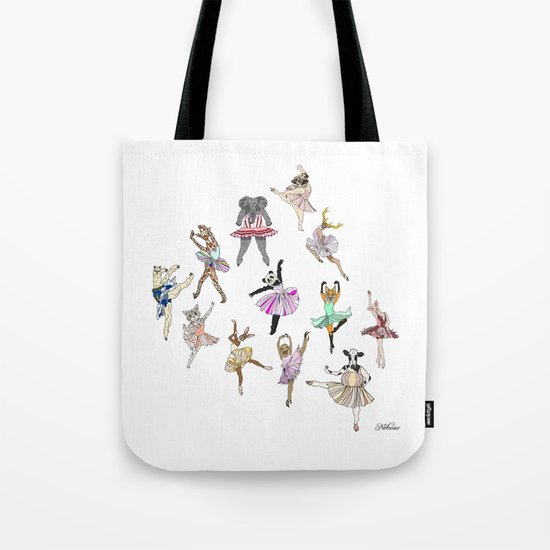 Animal Ballerinas Tote Bag