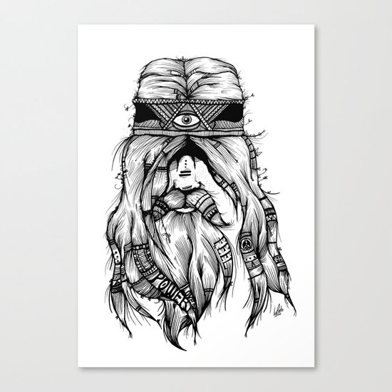 Feel, Peace, Love & Power Canvas Print