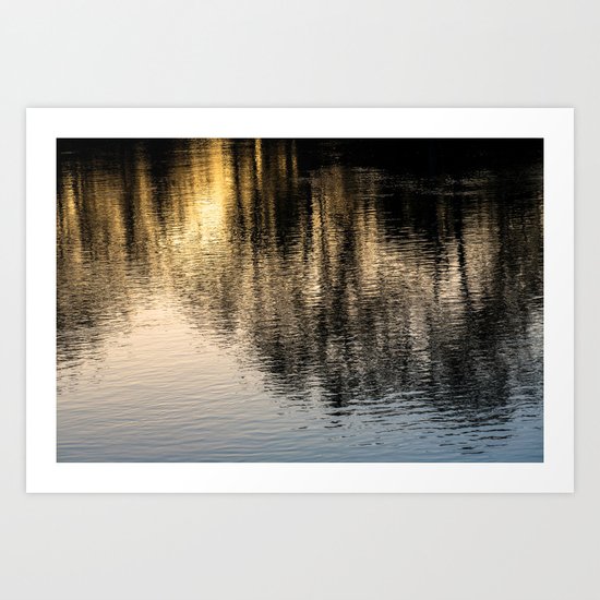 River Sunrise Art Print
