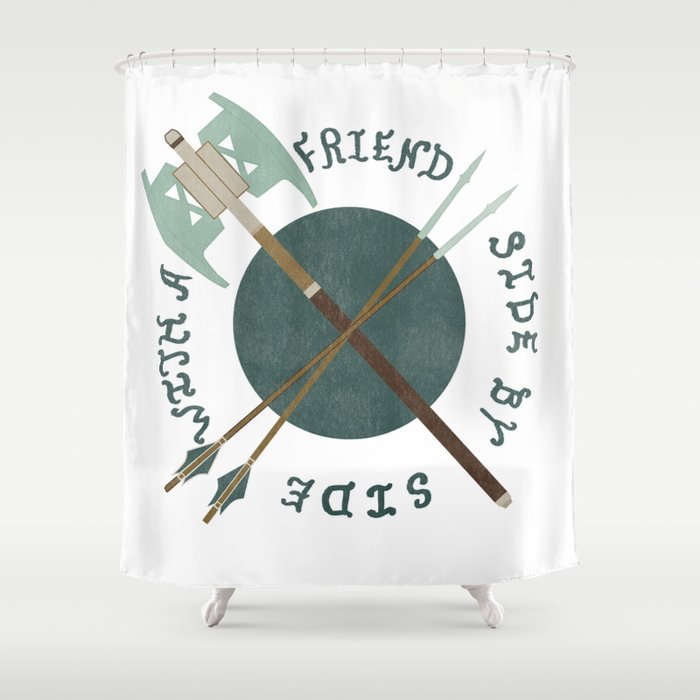 With a friend Shower Curtain