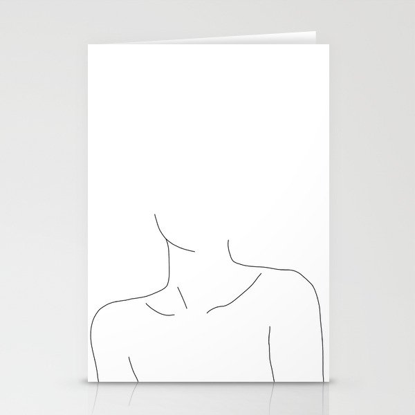 Neckline Collar Bones Drawing Erin Stationery Cards By