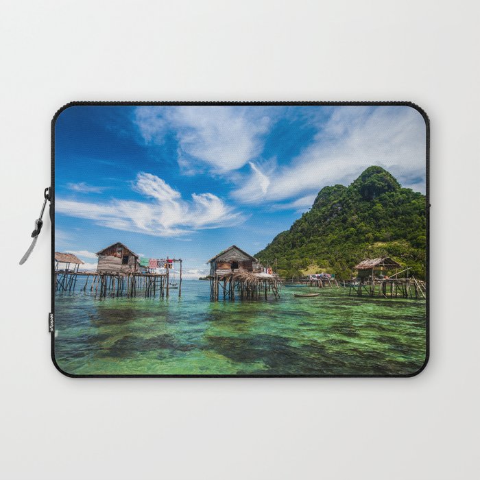 Bajau Laut Stilt Village Laptop Sleeve