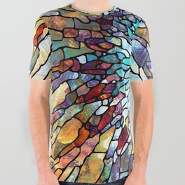 Stained Glass Spiraling All Over Graphic Tee