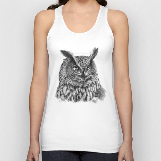 Eurasian Eagle Owl Unisex Tank Top