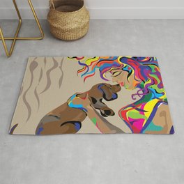 "Fall in Lust" Paulette Lust's Original, Contemporary, Whimsical, Colorful Art  Rug
