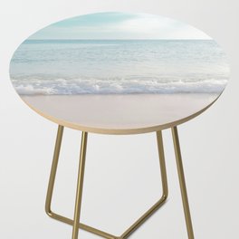 Soft Pastel Ocean Waves Dream #3 #wall #decor #art #society6 Side Table