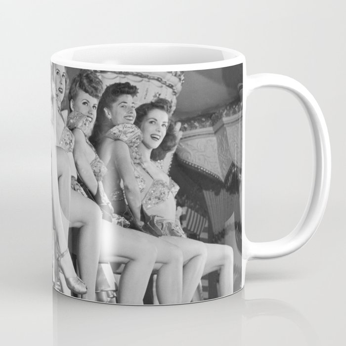 Chorus line of women with legs lifted Coffee Mug