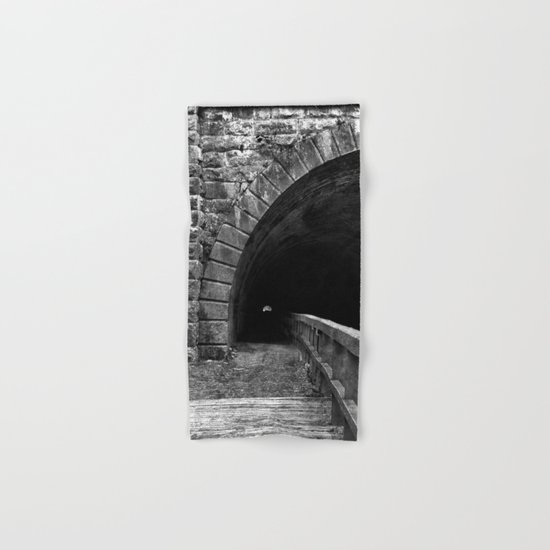 Paw Paw Grunge Tunnel - Black & White Hand & Bath Towel