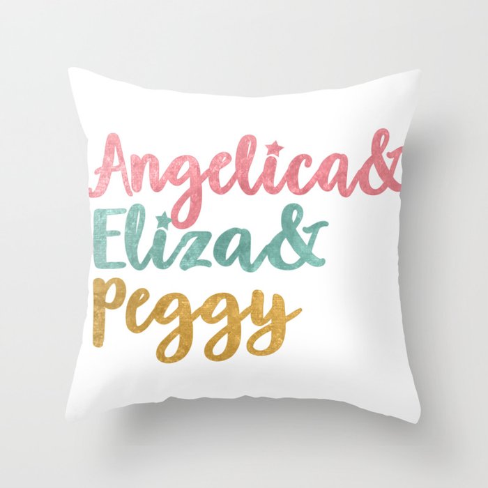 Eliza Schuyler Hamilton and her Sisters, Angelica and Peggy Throw Pillow