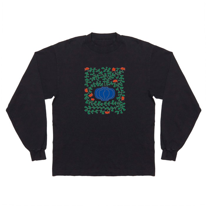 Summer Bloom: Midnight Rain Forest Long Sleeve T Shirt