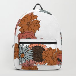 Floral Peace Sign Backpack