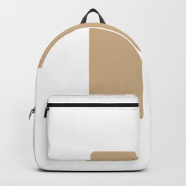 n (Tan & White Letter) Backpack