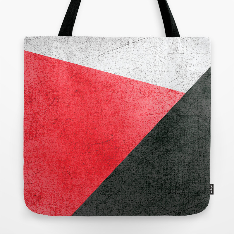 black geometric bag