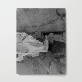 long house 2 Metal Print | Colorado, Nationalpark, Black And White, Mesaverde, Historic, Longhouse, Digital, Photo, Digital Manipulation 