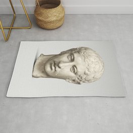 Marble Head of a Youth Area & Throw Rug