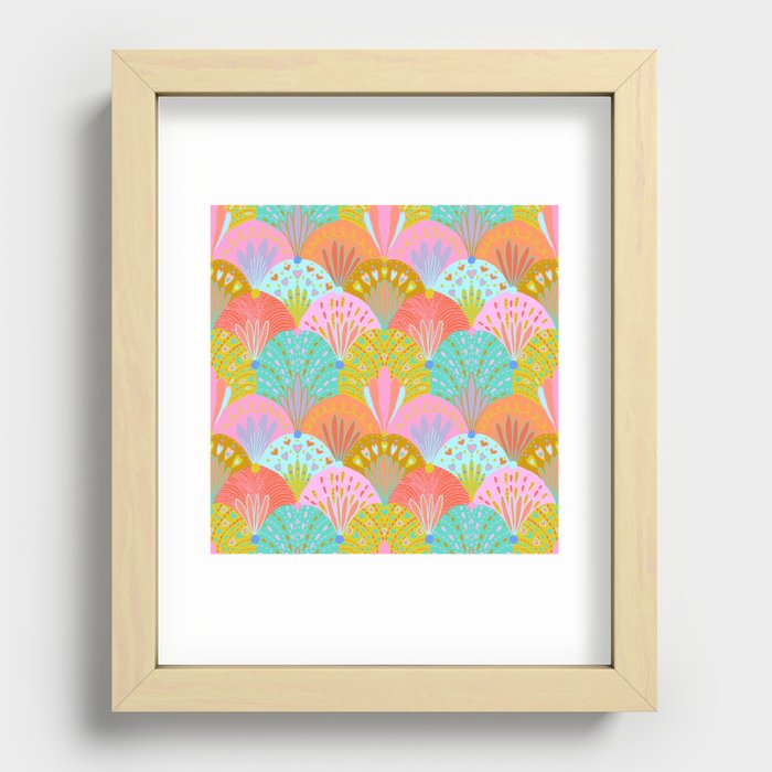 Fiesta Scales - Bright Vibrant Tropical Recessed Framed Print