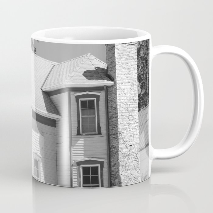 Old House Black and White Coffee Mug