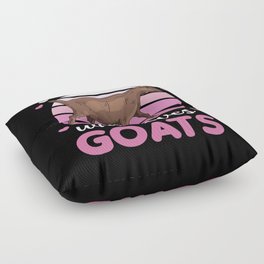 Just A Girl Who Loves Goats Cute Animals Goat Floor Pillow