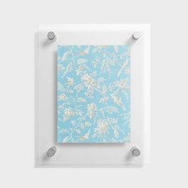 Bird and Flower Pattern Floating Acrylic Print