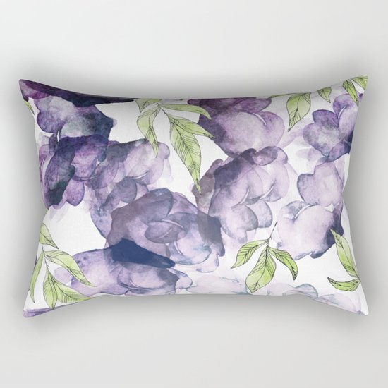 Watercolor + Ink Florals #society6 #decor #buyart Rectangular Pillow