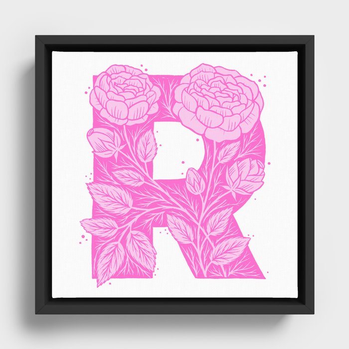 R is for Roses Framed Canvas
