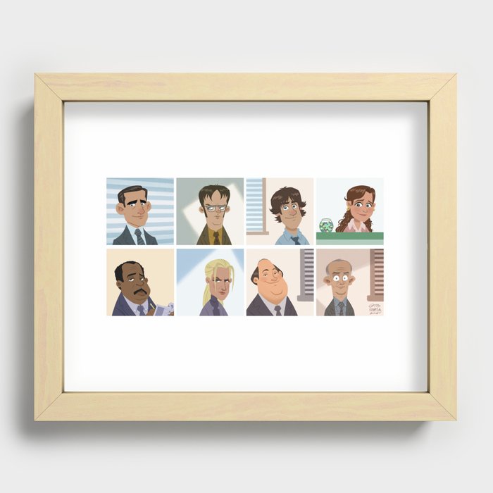 Employees (Landscape) Recessed Framed Print