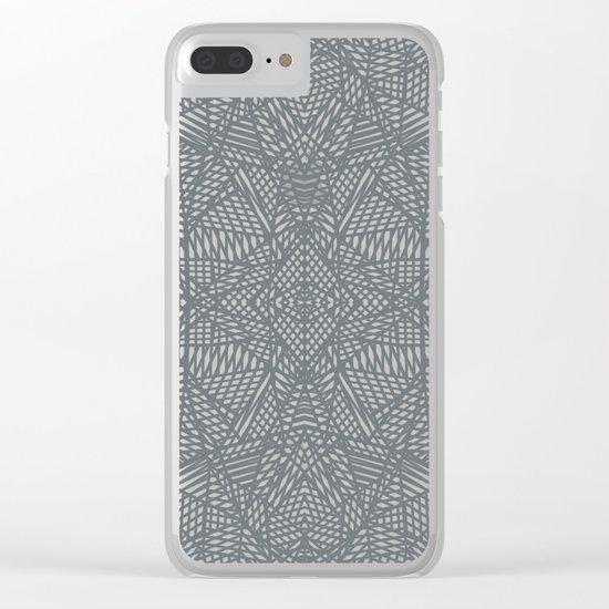 Ab Lace Black and Grey Clear iPhone Case