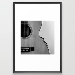 acoustic electric guitar music aesthetic close up elegant fine art photography  Framed Art Print
