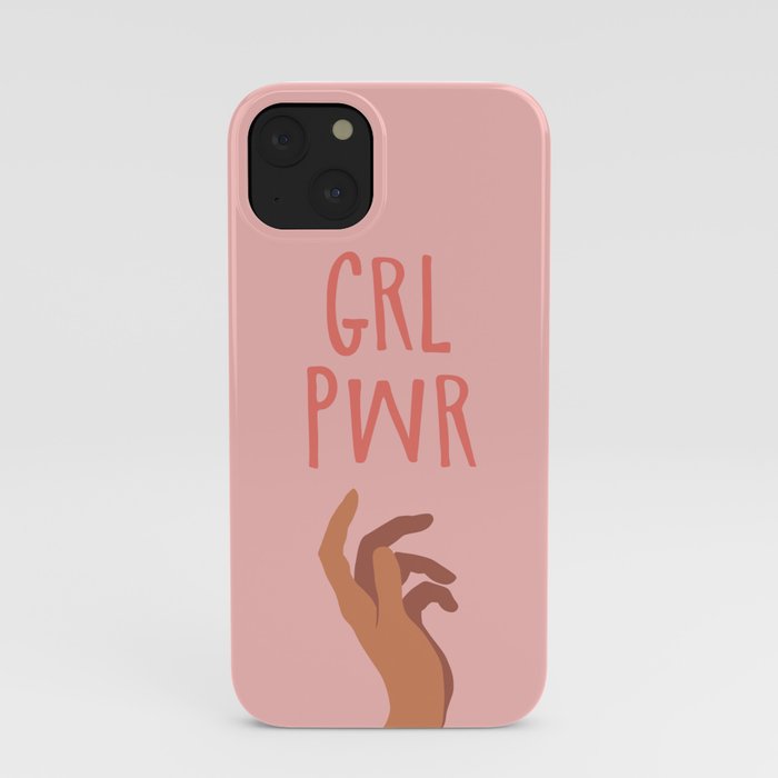 GRL PWR Girl Power Feminist Empowered Women Illustration Strong Female iPhone Case
