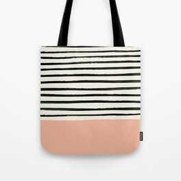 Peach x Stripes Tote Bag