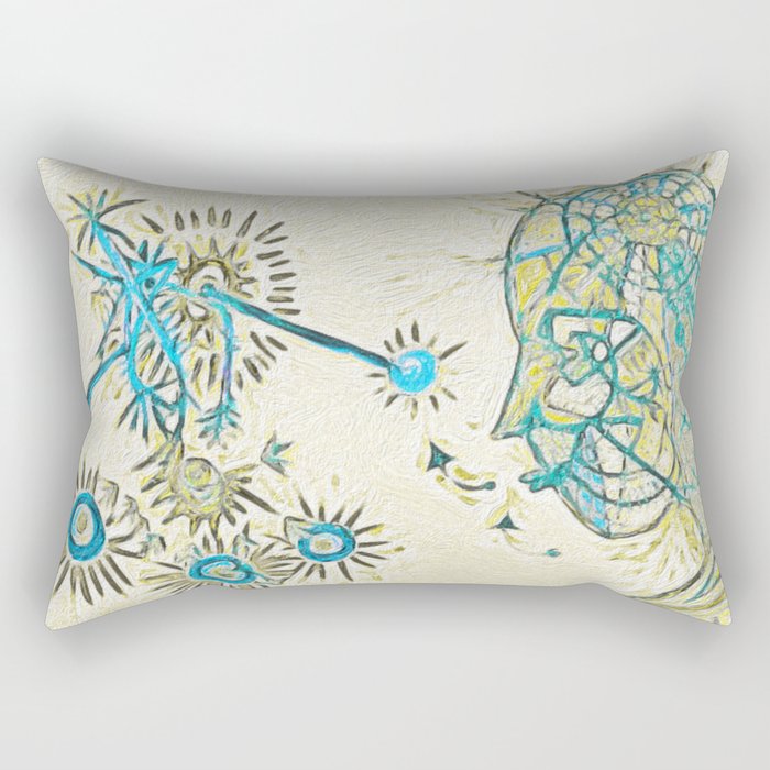 Seeing (Blue Detail) Rectangular Pillow