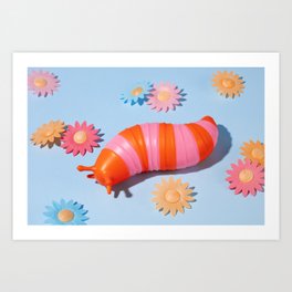 Spring Slug on Blue Art Print