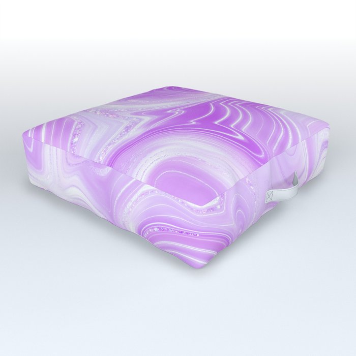 Aesthetic Soft Lilac Crystal Marble Outdoor Floor Cushion