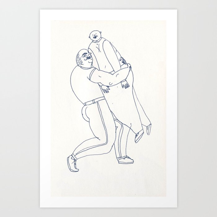 a hug Art Print