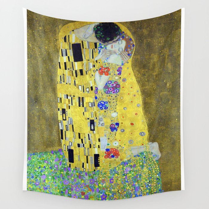 Gustav Klimt The Kiss Rectangular Orientation Wall Tapestry