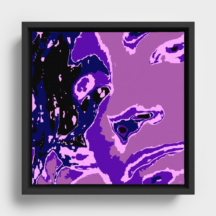 Purple Geisha Framed Canvas