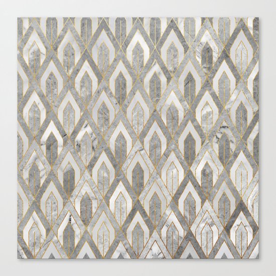 Art Deco Marble Pattern Canvas Print