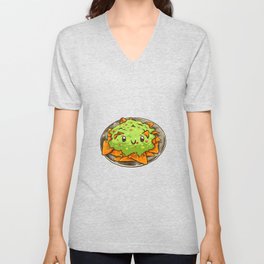 Funny Guacamole Avocado Mexican Food Tortillas V Neck T Shirt