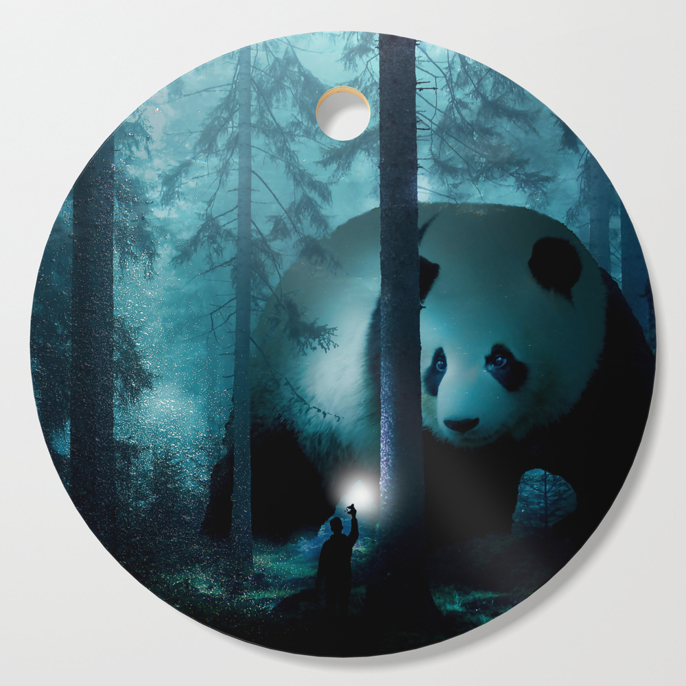 Giant Panda in a Forest Cutting Board by daveloblaw