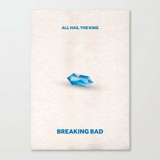 Breaking Bad Minimalist Poster- Baby Blue Canvas Print