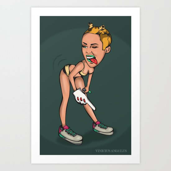 Miley Cyrus Twerk Art Print