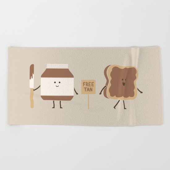 Free Tan Beach Towel