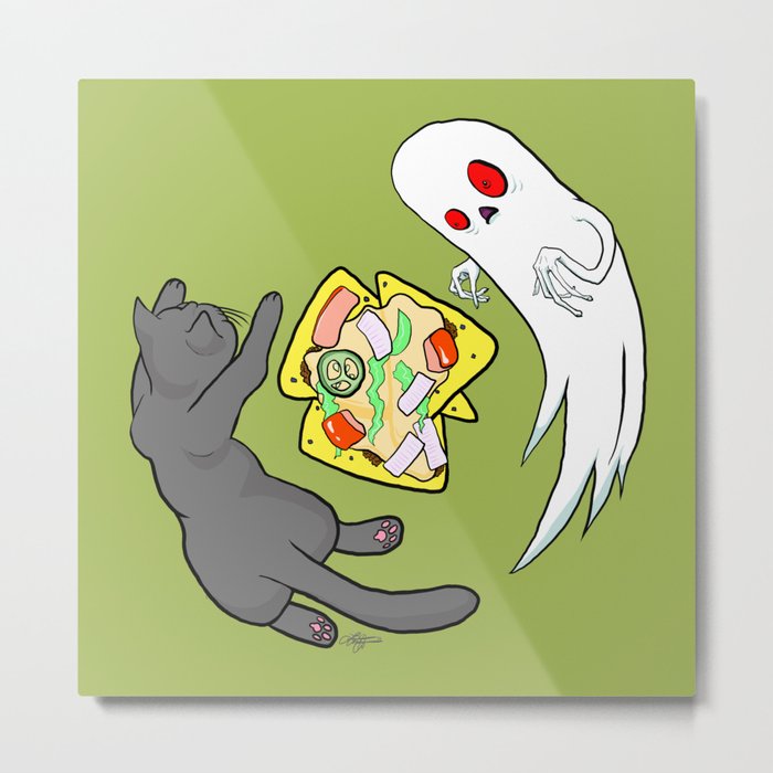 Nachos, Cats, and Ghosts Metal Print